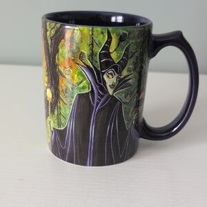 Disney Maleficent Villain Art Coffee Mug in Black and Purple